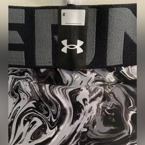 🔥🔥NWT Under Armour Black/grey Compression HEAT GEAR leggings w side pocket - Picture 5 of 8